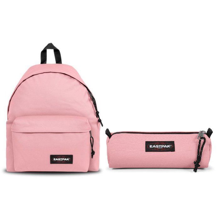EASTPAK - Sac à Dos Padded Pakr + Trousse Benchmark Single - Pastel Pink