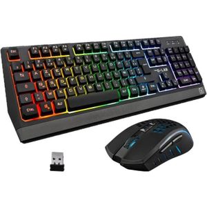 PACK CLAVIER - SOURIS THE GLAB Pack Gaming TUNGSTEN  Sans fil - Clavier 