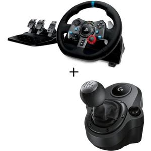 VOLANT JEUX VIDÉO Logitech Volant G29 + Levier de vitesse Driving Force Shifter - Compatible PS5 - PS4 et PC