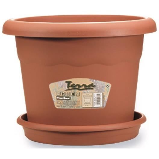 PLASTIKEN Pot à fleurs - Ø 60 cm rond - Terracotta