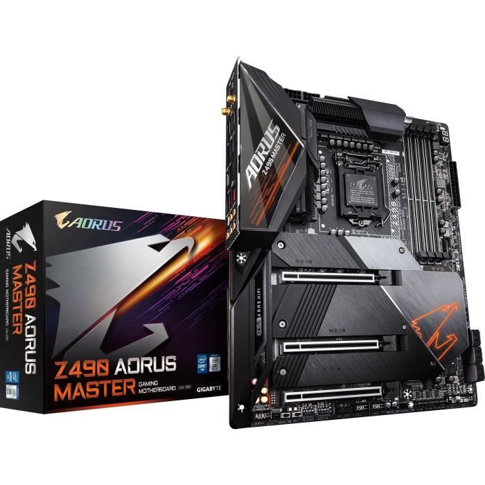 GIGABYTE Carte mère Z490 AORUS MASTER - TX Socket 1200 Intel Z490 Express - 4x DDR4 - Gigabyte