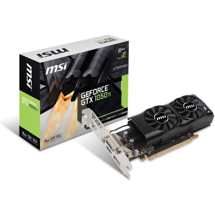 MSI V809 carte graphique NVIDIA GeForce GTX 1050 Ti 4 Go GDDR5 - vue 4