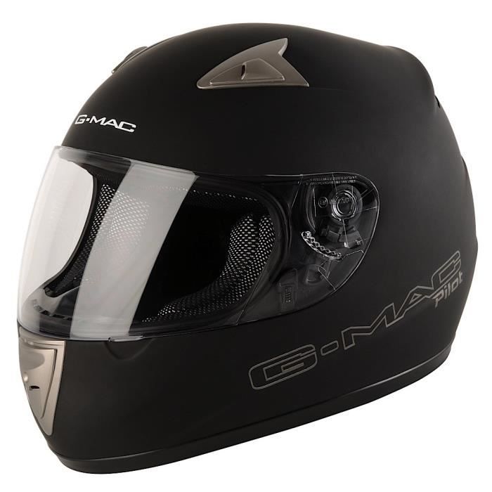 G-MAC Pilot Evo Casque de moto int/égral Noir satin/é