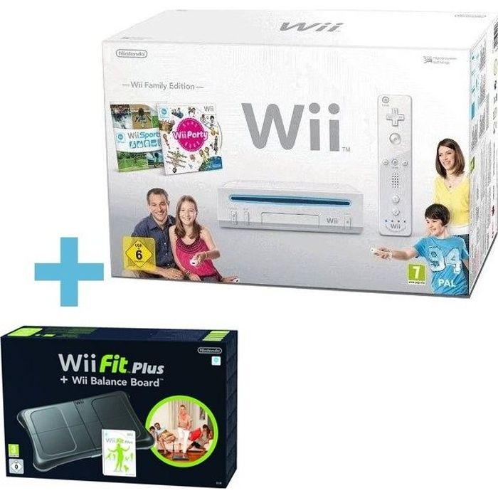Wii FAMILY EDITION + WII FIT PLUS NOIR + BALANCE