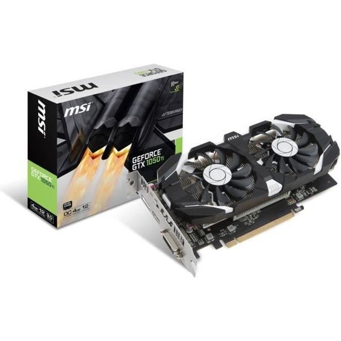 MSI Carte graphique GeForce® GTX 1050 Ti 4GT OC 4Go GDDR5