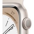 Apple Watch Series 8 GPS - 41mm - Boîtier Starlight Aluminium - Bracelet Starlight Sport Band - Regular-2