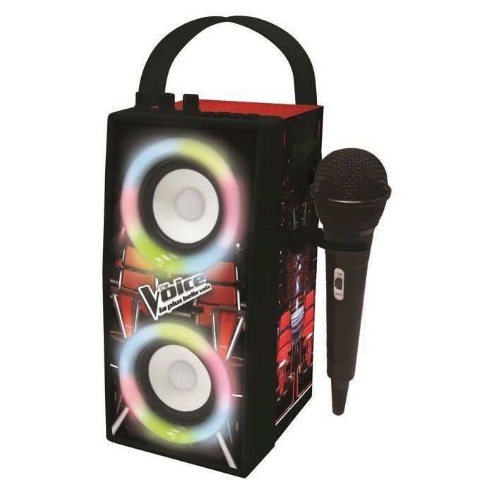Enceinte Tendance Bluetooth® portable avec micro et effets lumineux The Voice