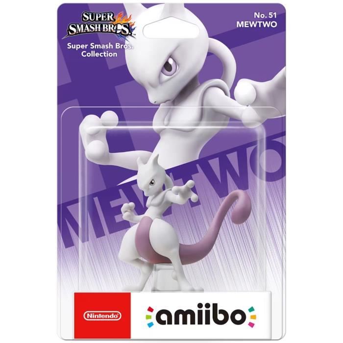 Figurine Amiibo - Mewtwo N°51 • Collection Super Smash Bros.