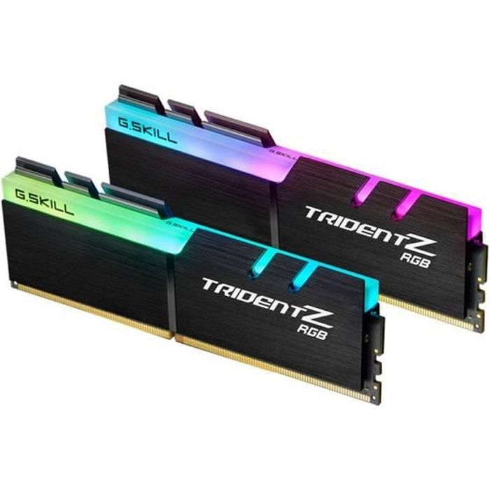 Vente Memoire PC GSKILL - Mémoire PC RAM - Trident Z DDR4 RGB - 16 Go (2X8 Go) - 3600MHz - CAS 16 (F4-3600C16D-16GTZR) pas cher Vente Memoire PC GSKILL - Mémoire PC RAM - Trident Z DDR4 RGB - 16 Go (2X8 Go) - 3600MHz - CAS 16 (F4-3600C16D-16GTZR) pas cher