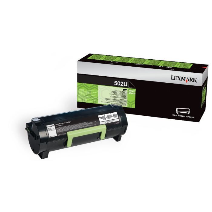 LEXMARK Cartouche de toner 502U Très- haute Capacité 20.000 pages – Pack de 1 – Noir