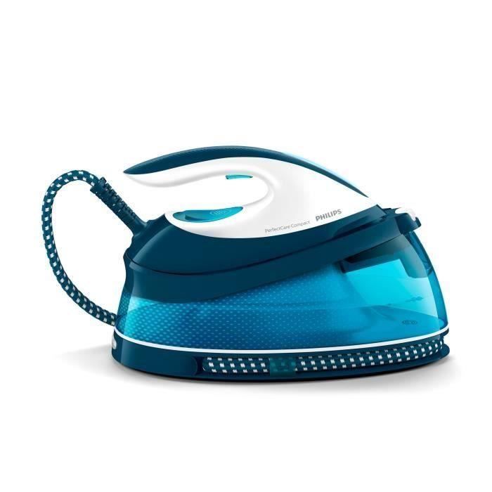 PHILIPS Centrale vapeur PerfectCare Compact GC7840/20 6 5 bars Pressing 400 g/min Débit vapeur 120 g/min Système sans réglage
