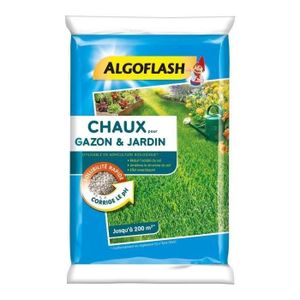 GAZON NATUREL ALGOFLASH Chaux pour gazon et jardin - 10 kg