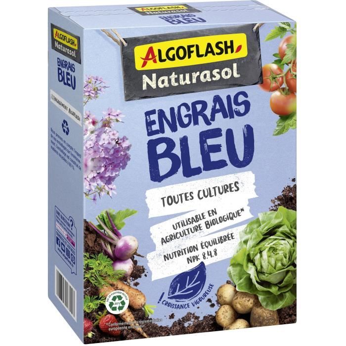 Engrais Bleu - Algoflash Naturasol - 100% Naturel - 1,5 kg