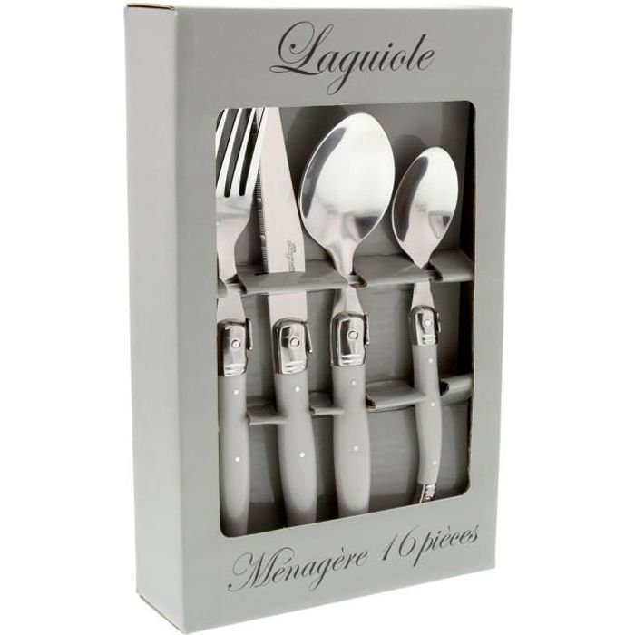 LAGUIOLE menagere 16 pieces Cristal inox. Ce se - Cdiscount Maison