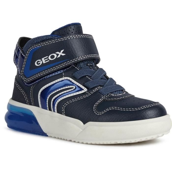 Baskets pour garçon GEOX Grayjay - Scratch - Synthétique - Bleu - Enfant