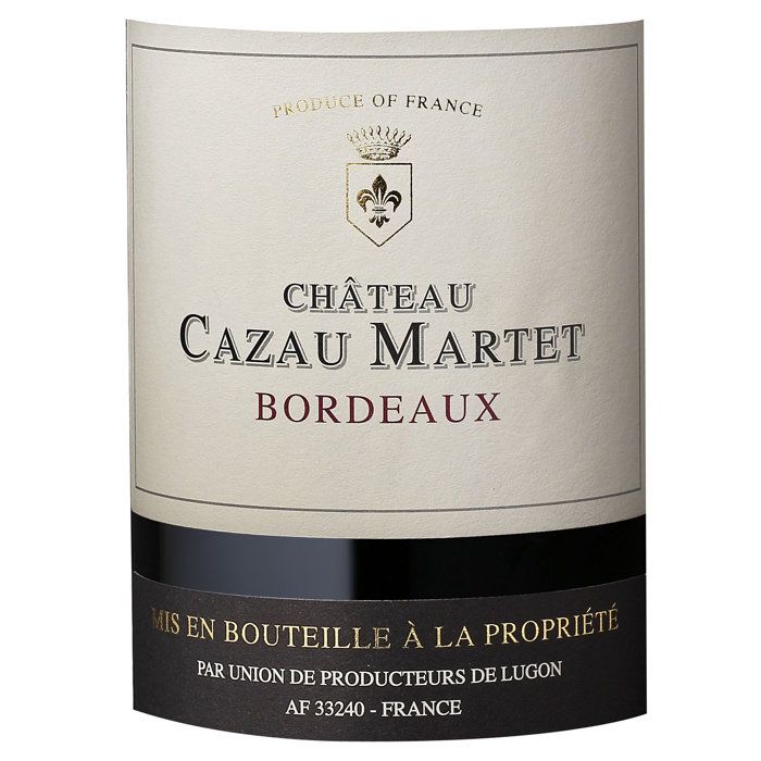 Château Cazau Martet 2020 Bordeaux - Vin rouge de Bordeaux - Bio - La ...