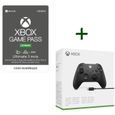 Pack Xbox : Manette nouvelle génération avec câble pour PC - Noir + Abonnement Xbox Game Pass Ultimate 3 Mois-0