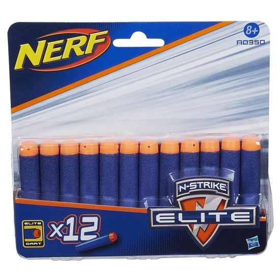 Recharges de pistolet Nerf Elite x12 - Fléchettes officielles