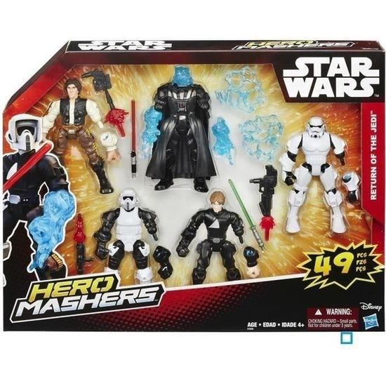 STAR WARS -  Pack 5 Figurines Hero Mashers avec leurs accessoires
