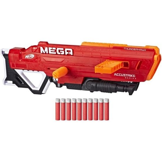 NERF MEGA Thunderhawk Pistolet avec Flechettes en Mousse Garcon 8 ans et plus Cdiscount Jeux Jouets