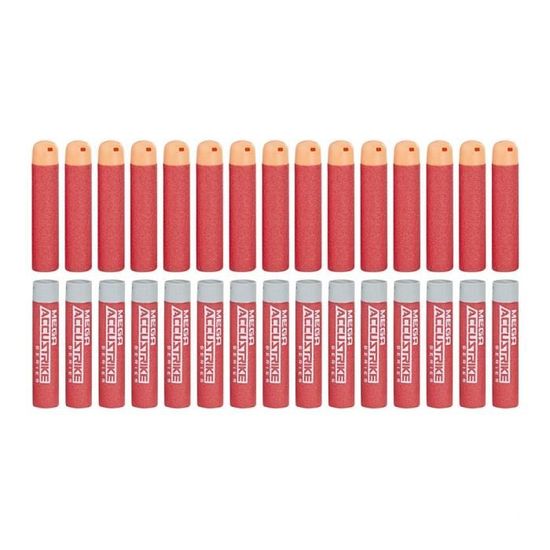NERF - Pack De 24 Fléchettes Accustrike Officielles - Précision Maximale - Compatible Avec Tous Les Blasters NERF (hors Mega Et Rival) - 27 Mètres De Portée