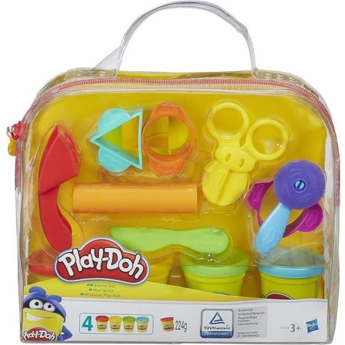 Kit de pâte à modeler - PLAYDOH - Mon Premier Kit avec 4 Pots - Pour Enfant de 3 ans et plus