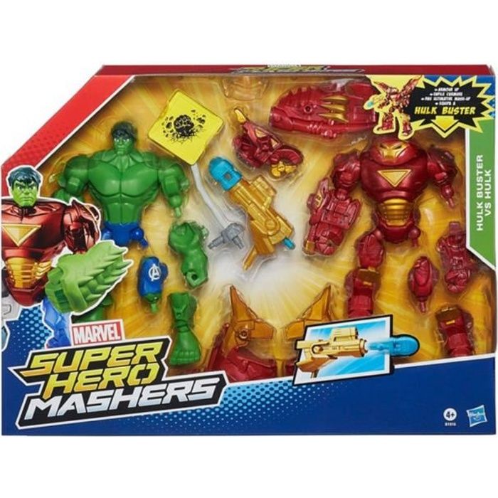 Figurines Iron Man Mk 44 et Hulk Hero Mashers Hasbro 2