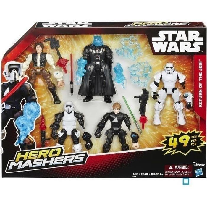 STAR WARS Pack Figurines Hero Mashers avec leurs accessoires
