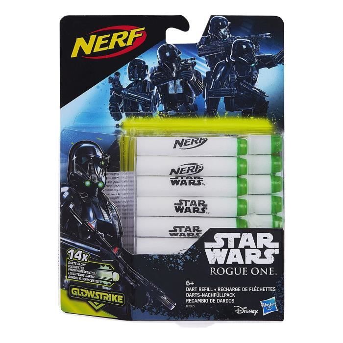 Recharge Fléchettes Phosphorescentes Star Wars - 14 Unités Pour Blasters Nerf
