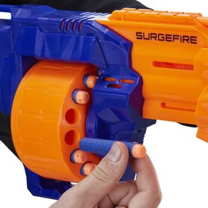 PISTOLET BILLE MOUSSE NERF ELITE - Surgefire + 15 Fléchettes - Jeu de Ti PISTOLET BILLE MOUSSE NERF ELITE - Surgefire + 15 Fléchettes - Jeu de Ti