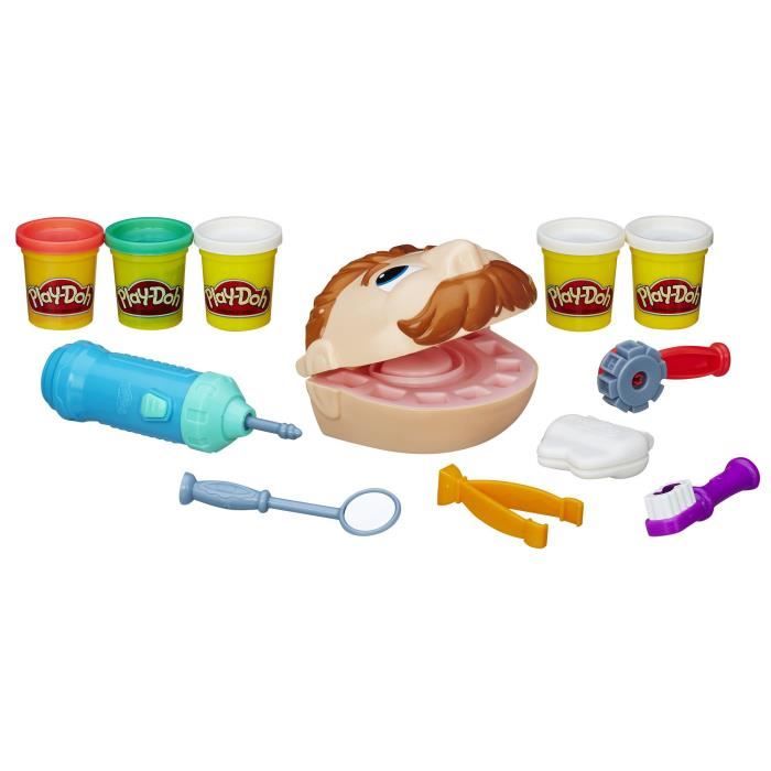 PLAY-DOH - Pâte à modeler - Le Dentiste - Moulez, lavez, baguez et fraisez  les dents de votre patient