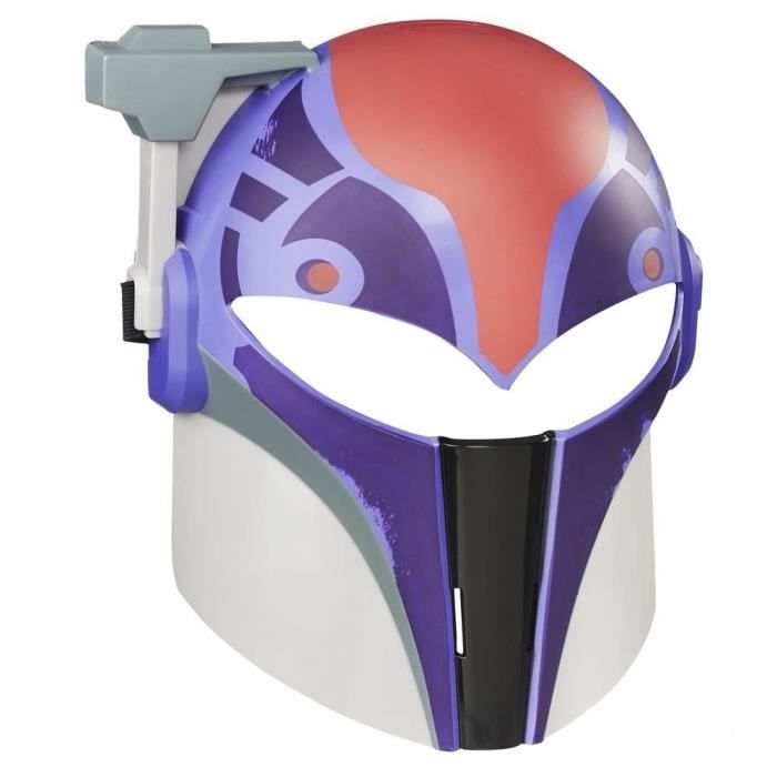 Star Wars Masque Électronique Dark Vador Avec Effets Sonores Et Phrases - Sangle Ajustable - Dès 5 Ans Déguisement Dark Vador Avec Sons