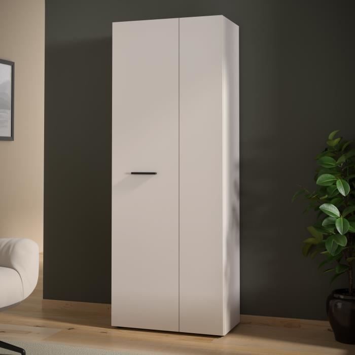 Armoire de rangement - 2 portes- Beige sable - L687 x P365 x H1811 cm