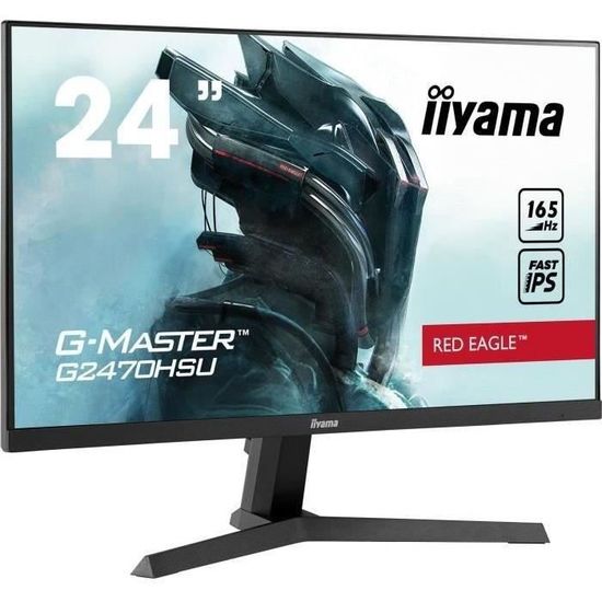 Ecran PC Gamer - IIYAMA G-Master Red Eagle G2470HSU-B1 - 23,8" FHD - Dalle IPS - 0,8 ms - 165 Hz - HDMI / DisplayPort - FreeSync