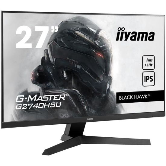 Ecran PC Gamer - IIYAMA G2740HSUB1 G-Master Black Hawk - 27" FHD - Dalle IPS - 1 ms - 75Hz - HDMI / DisplayPort - AMD FreeSync