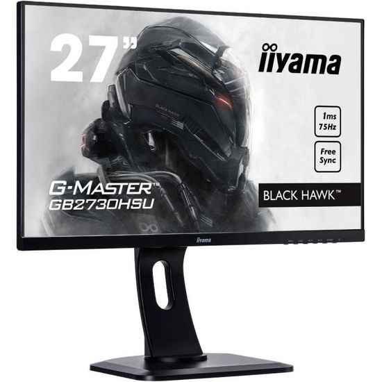 Ecran Gmaster - IIYAMA GB2730HSU-B1 - 27" - FHD - Dalle TN - 1ms - 75Hz - Display port / HDMI / VGA / USB HUB - AMD FreeSync