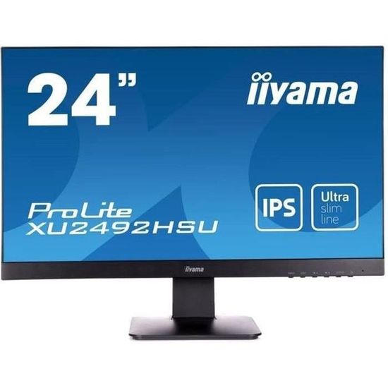 Ecran PC - IIYAMA ProLite XU2492HSU-B1 - 23,8" FHD - Dalle IPS - 4ms - DisplayPort/HDMI