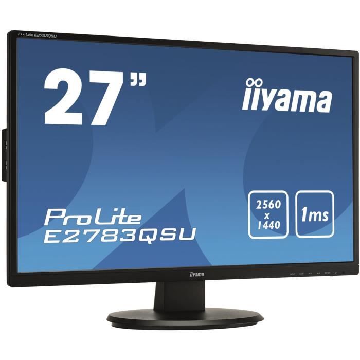 Vente Ecran PC Ecran PC - IIYAMA ProLite E2783QSU-B1 - 27" WQHD - Dalle TN - 1ms - HDMI/DVI/DisplayPort pas cher Vente Ecran PC Ecran PC - IIYAMA ProLite E2783QSU-B1 - 27" WQHD - Dalle TN - 1ms - HDMI/DVI/DisplayPort pas cher