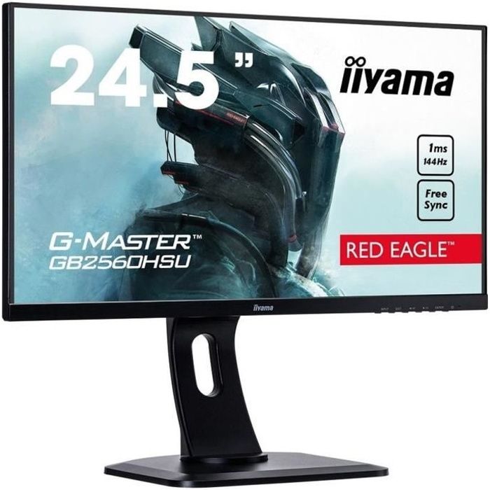 Top achat Ecran PC Ecran PC Gamer - IIYAMA G-Master Red Eagle GB2560HSU-B1 - 24,5" FHD - Dalle TN - 1ms - 144Hz - DisplayPort/HDMI/VGA - AMD FreeSync pas cher Top achat Ecran PC Ecran PC Gamer - IIYAMA G-Master Red Eagle GB2560HSU-B1 - 24,5" FHD - Dalle TN - 1ms - 144Hz - DisplayPort/HDMI/VGA - AMD FreeSync pas cher