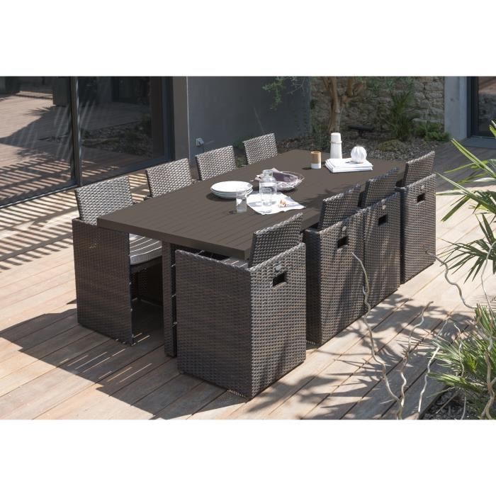 Dcb Garden Salon Encastrable 1 Table 8 Fauteuils Resine