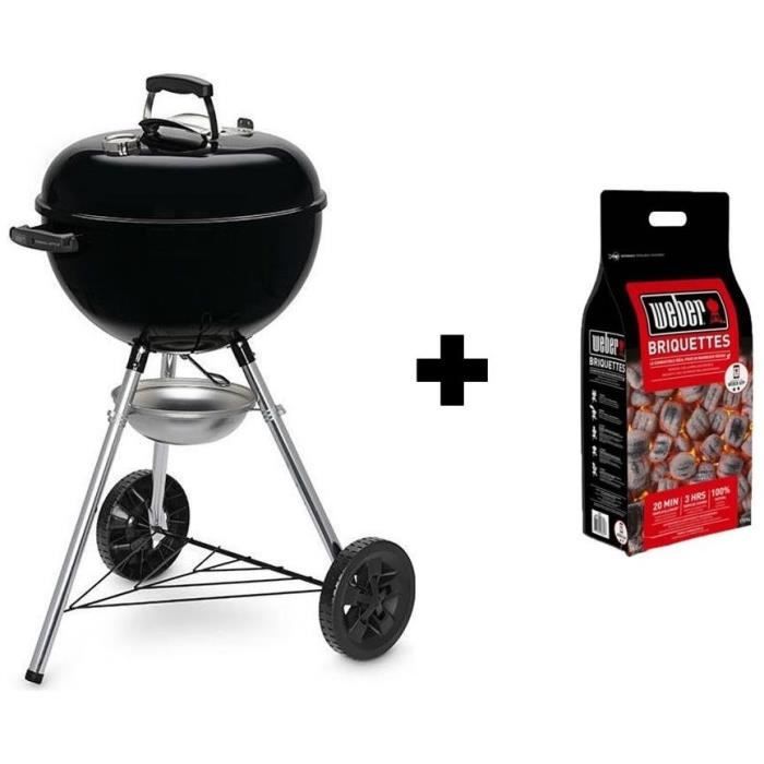 BBQ WEBER Original Kettle E-4710 - Noir + Sac briquettes