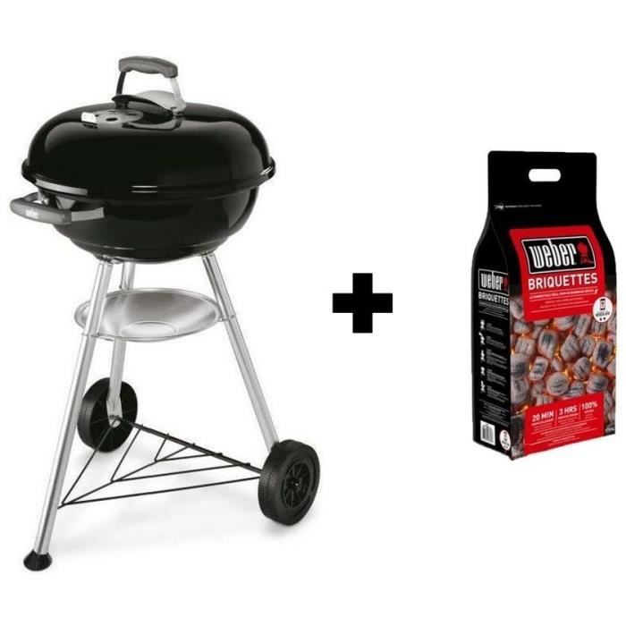 BBQ WEBER Compact Kettle 47 cm - Noir + Sac briquettes