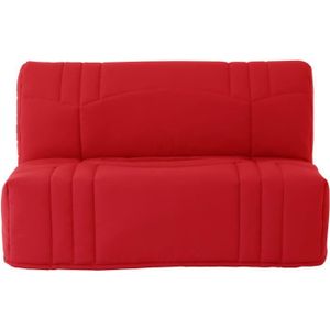 BZ Banquette BZ DREAM - Tissu 100% Coton rouge - Couchage 140x190 cm - Classique - Moelleux