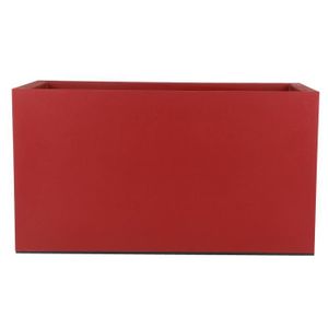 JARDINIÈRE - BAC A FLEUR RIVIERA Jardinière Granit - 80x40 cm - Rouge