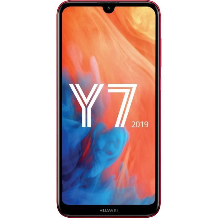 Vente Téléphone portable HUAWEI Y7 2019 Rouge 32 Go pas cher Vente Téléphone portable HUAWEI Y7 2019 Rouge 32 Go pas cher