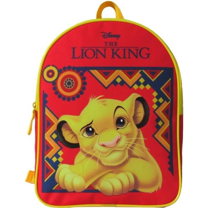LE ROI LION Sac Dos Go ter Maternelle 1 Compartiment Rouge