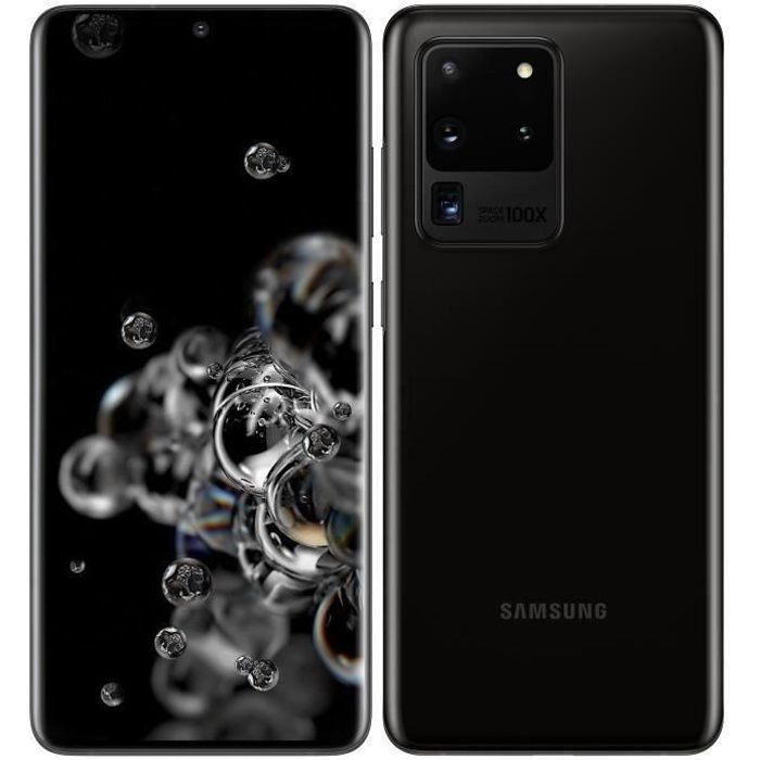 Vente T&eacute;l&eacute;phone portable Samsung Galaxy S20 Ultra 5G 128 Go Noir pas cher