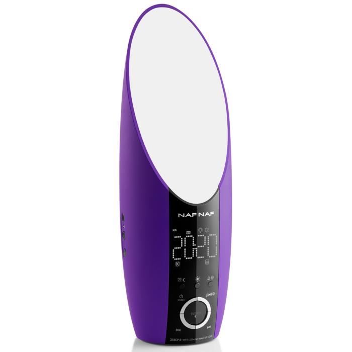 NAF NAF DNI050 ZEN - Réveil lumière LEDS MP3 USB - Violet