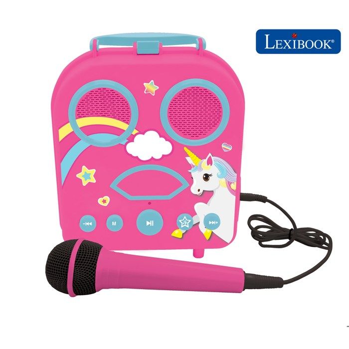 Lexibook, Enceinte secrète portable sans fil, avec microphone, prise jack, ports TF/SD, rose, BTC050UNI