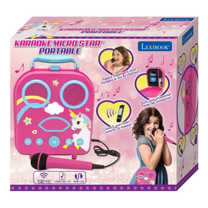 Enceinte Karaoké Enfant - LEXIBOOK - iParty® - Bluetooth® V5.0 - Effets  Lumineux - Cdiscount Jeux - Jouets